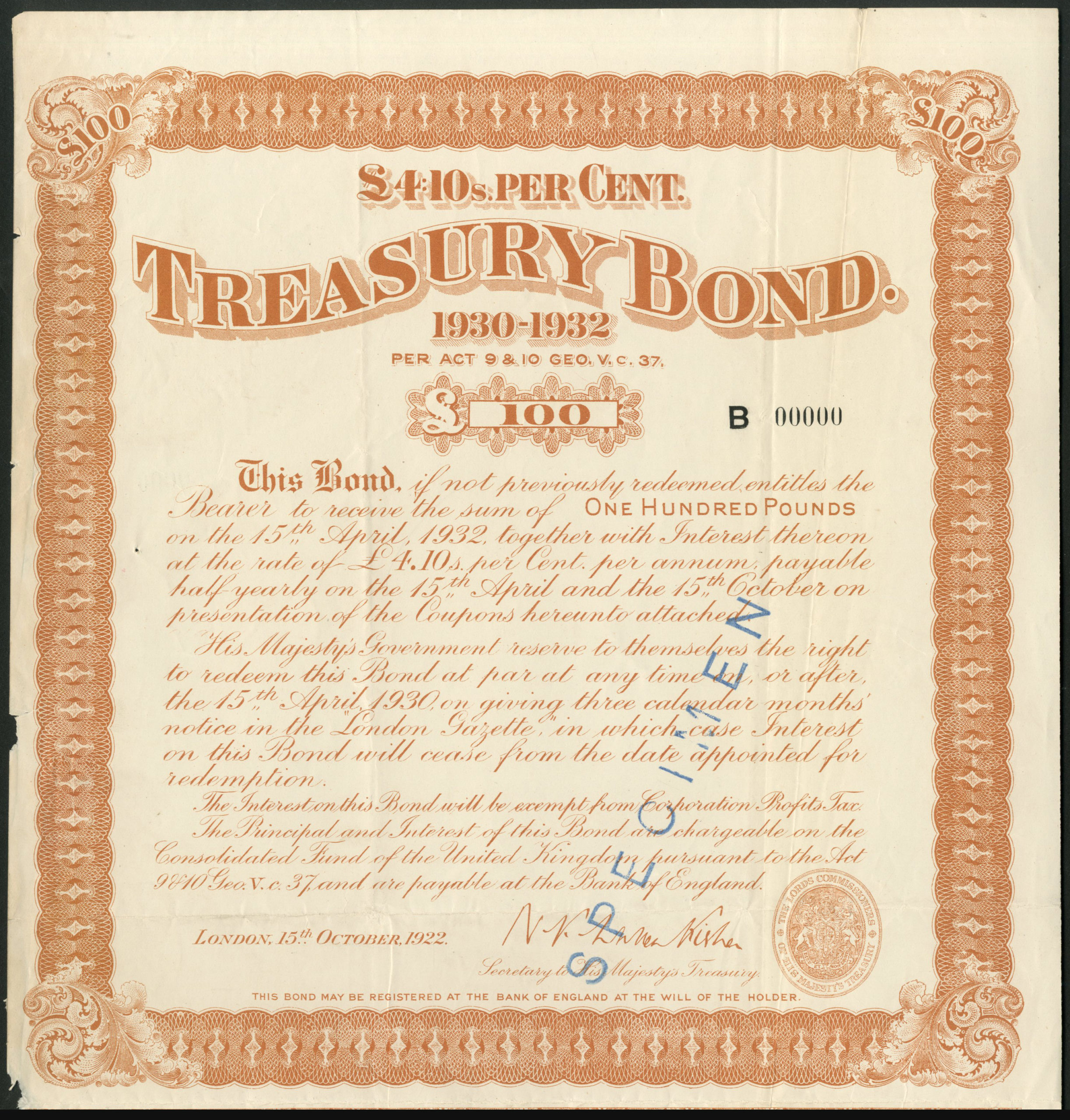 United Kingdom 4 Treasury Bonds 1930 32 Scripoworld united-kingdom-4-treasury-bonds-1930-32-scripoworld